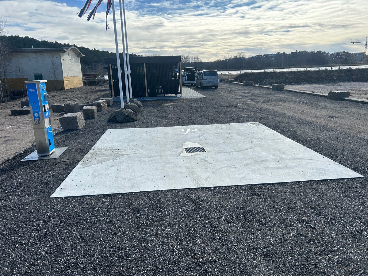 Bobil tømmestasjon levert og montert av HIBAS hos Borg Havn